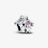 Pandora Charm: Lebkuchenhaus - Emaille, Sterling-Silber